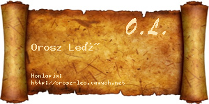 Orosz Leó névjegykártya